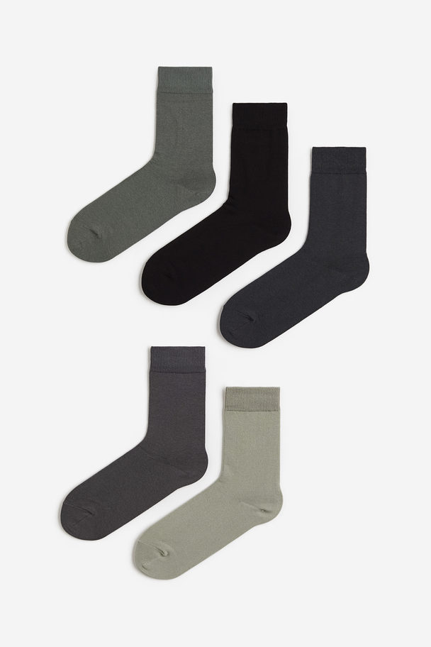 H&M 5er-Pack Socken Grün