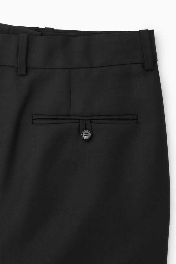 COS Wool Column Maxi Skirt Black