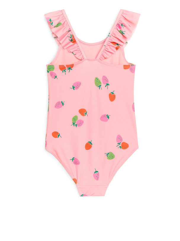ARKET Frill Swimsuit Pink