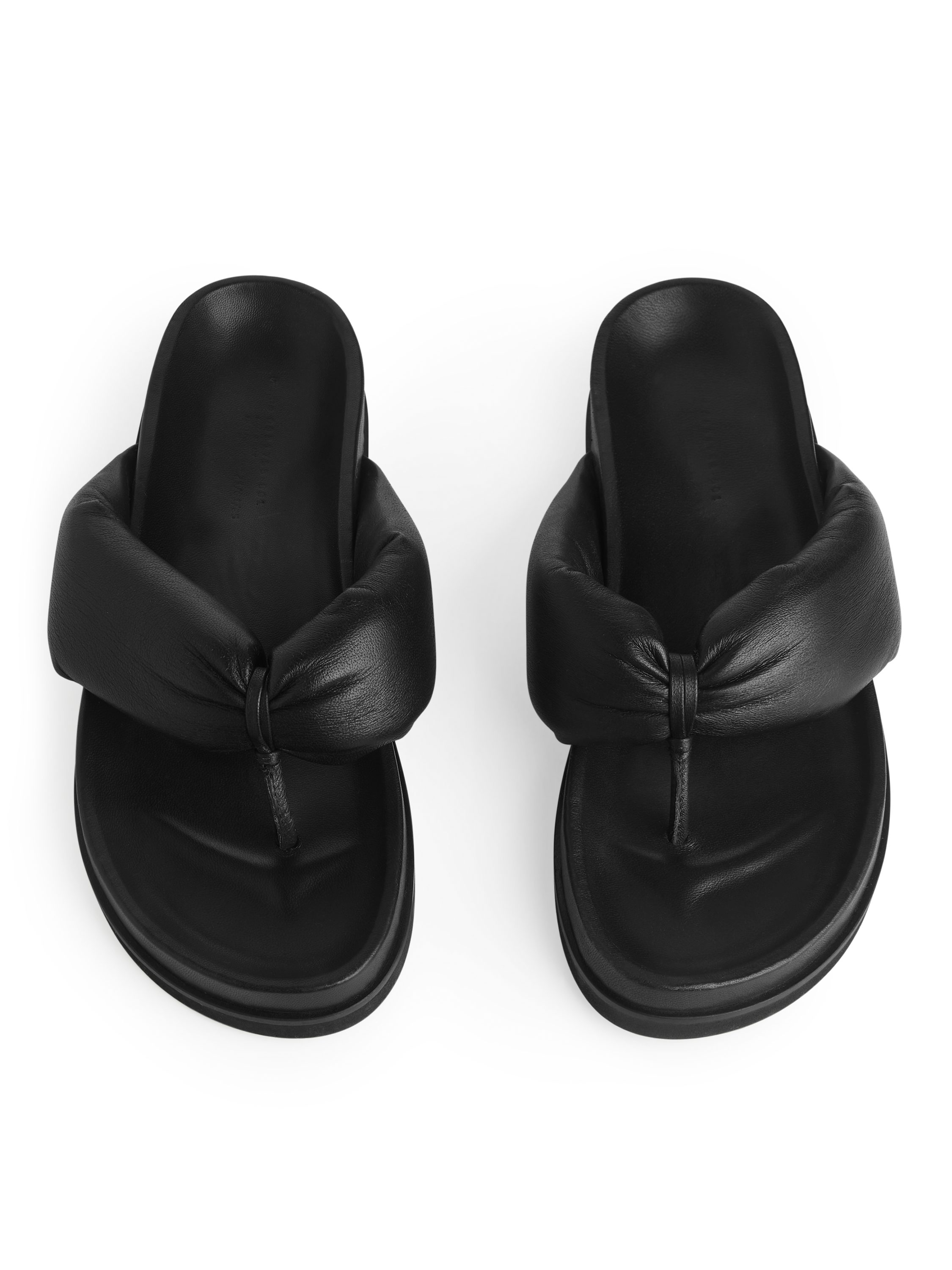 Thong Leather Slides Black Black For 40 EUR Afound