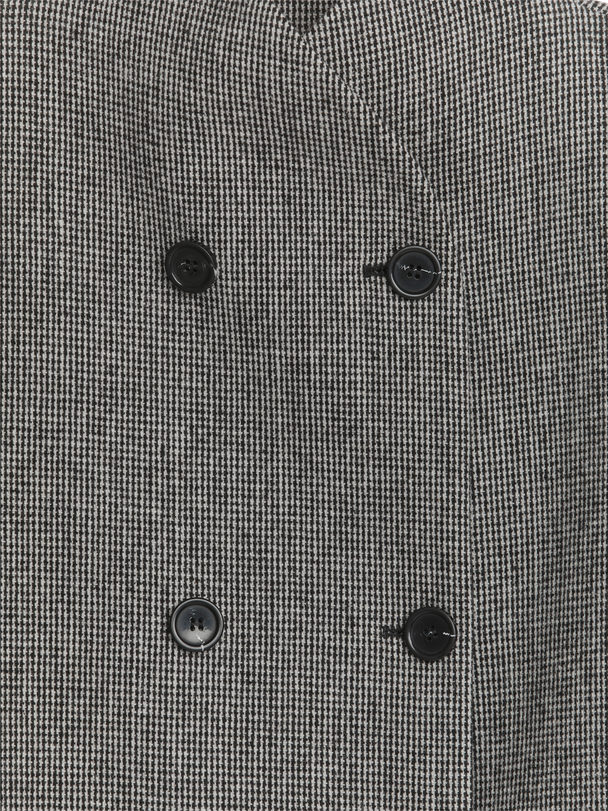 ARKET Wollen jack met sjaalkraag grijs