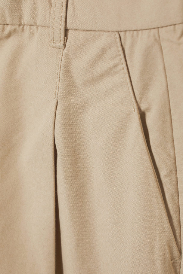 Weekday Mellemlang Chino-nederdel Støvet Beige