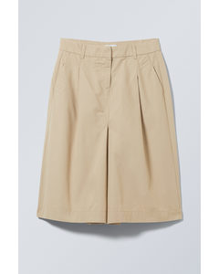 Chino Midi-rok Zachtbeige