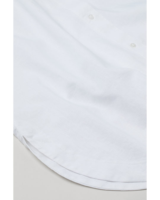 H&M Sleeveless Shirt Dress White