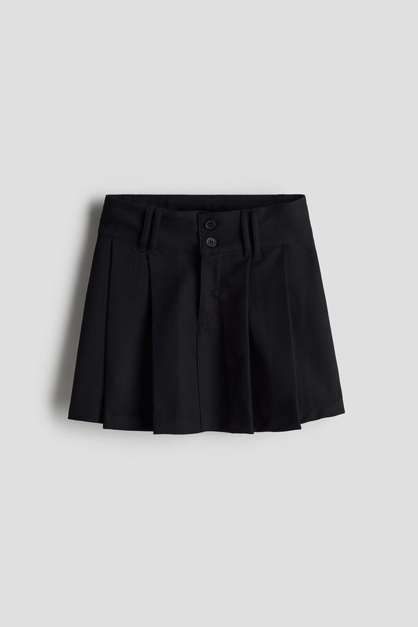 H&M Pleated A-line Skirt Black
