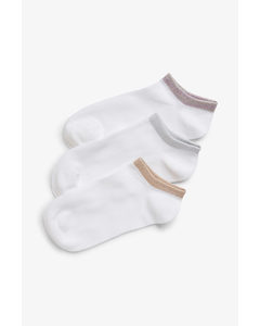 3-pack Ankle Socks Glittery