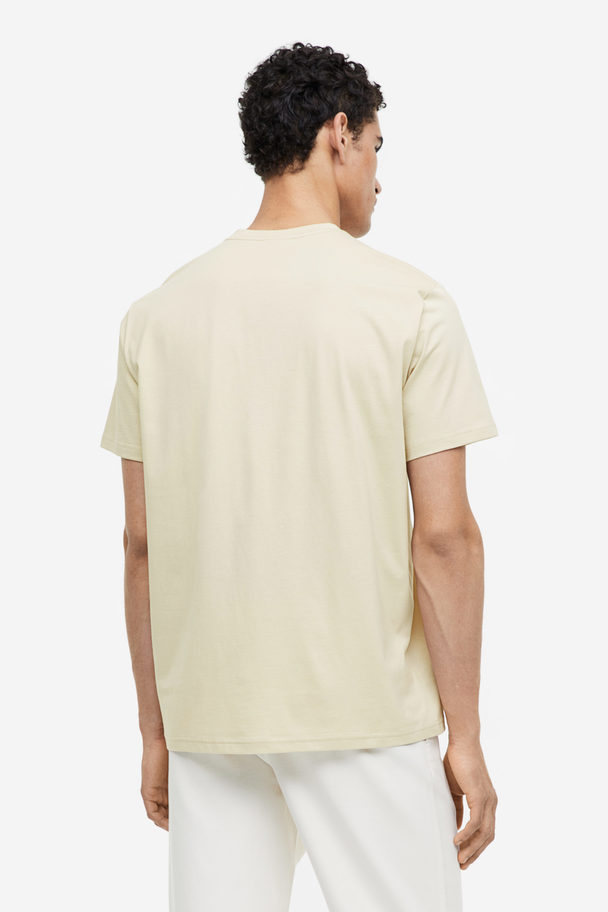 H&M T-shirt Van Pimakatoen - Regular Fit Lichtbeige