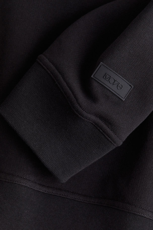 H&M DryMove™ Sweatshirt mit Printdetail Schwarz