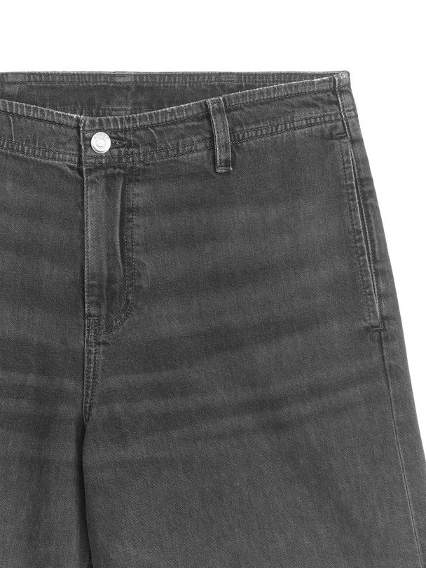 ARKET Denim Cargo Trousers Washed Grey