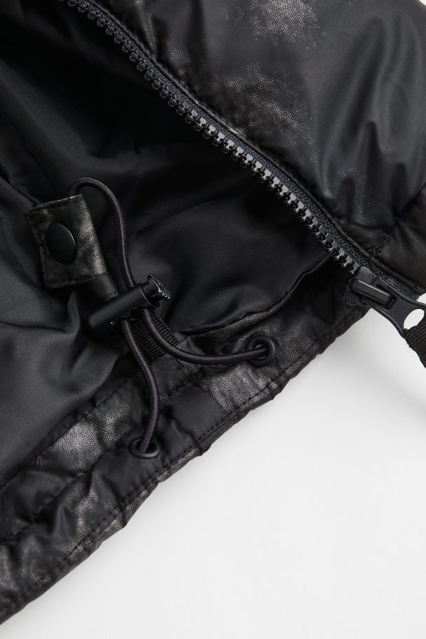 H&M Water-repellent Puffer Jacket Black/patterned