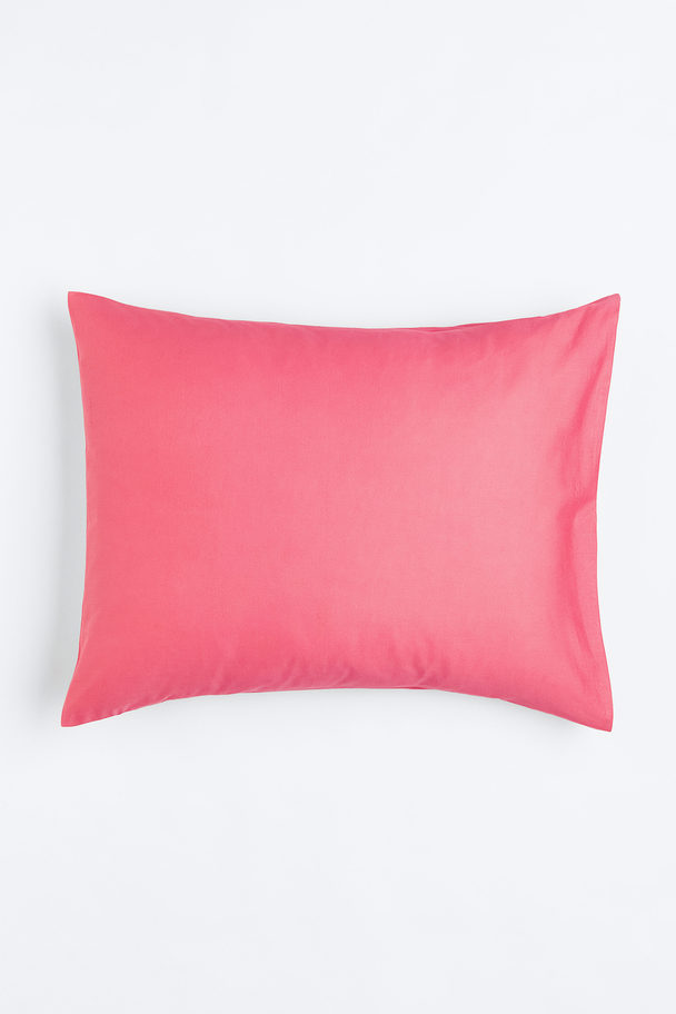 H&M HOME Cotton Pillowcase Pink