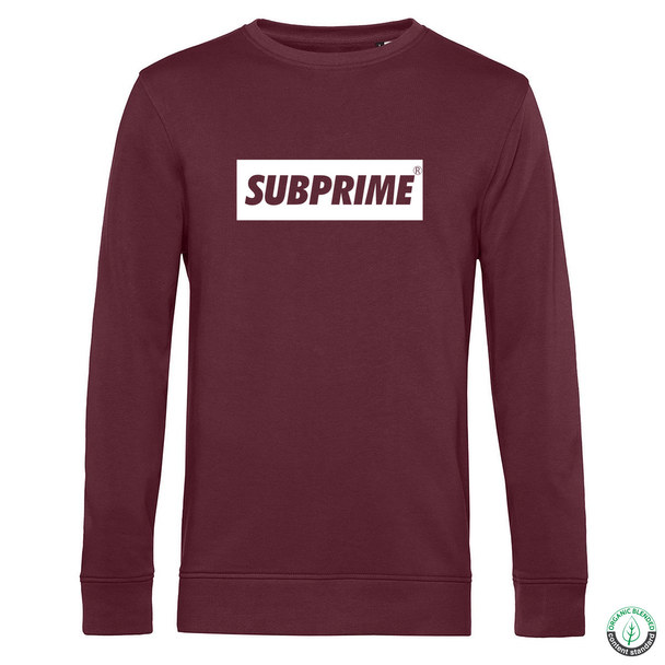 Subprime Subprime Sweater Block Burgundy Rot