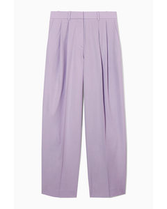 Wide-leg Tailored Trousers Light Lilac