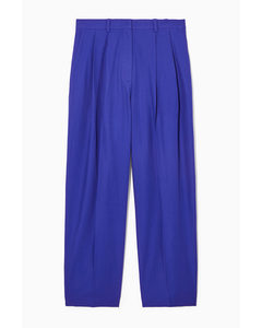 Wide-leg Tailored Trousers Bright Blue