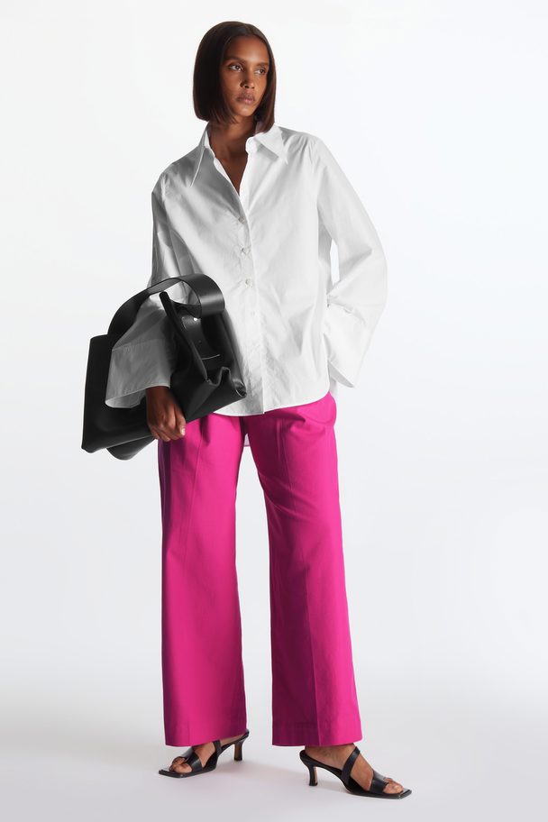 COS Wide-leg Tailored Trousers Fuchsia Pink