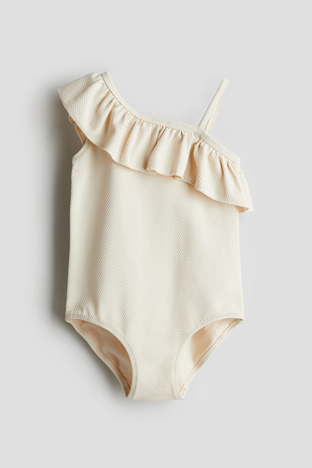 H&M Patterned Swimsuit Cream