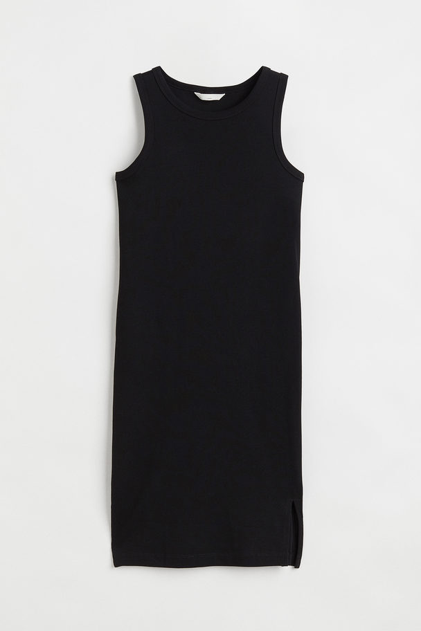 H&M Mama Ribbed Jersey Dress Black