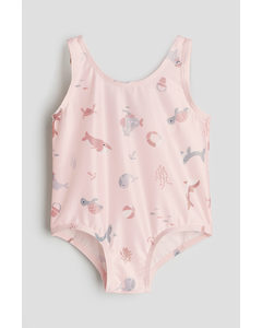Patterned Swimsuit Light Pink/whales