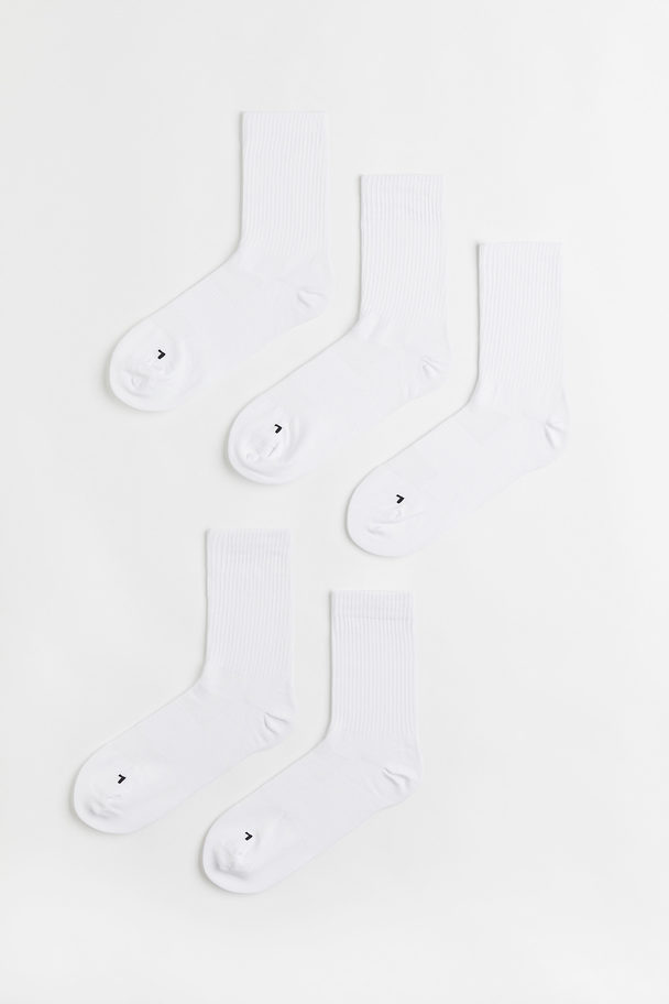 H&M 5-pack Sports Socks White