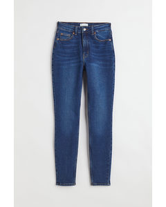 Skinny High Jeans Denimblauw