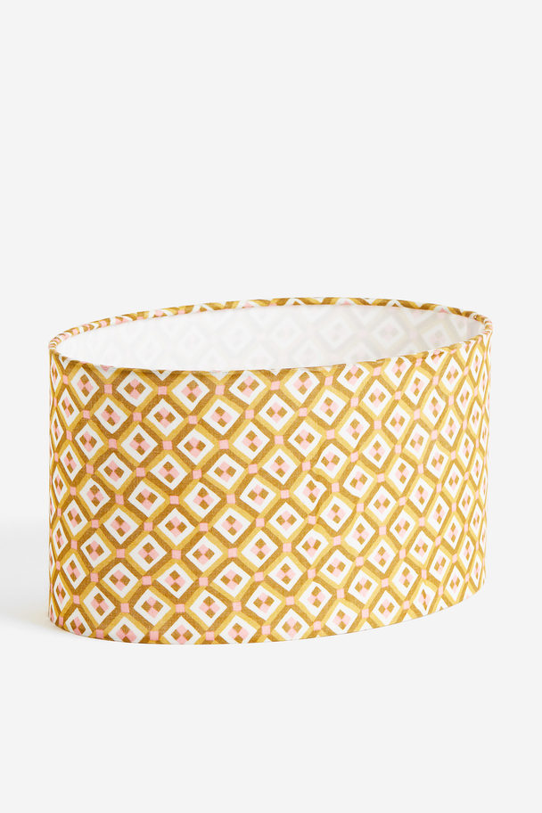 H&M HOME Oval Lampshade Yellow/patterned