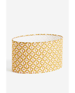 Oval Lampshade Yellow/patterned