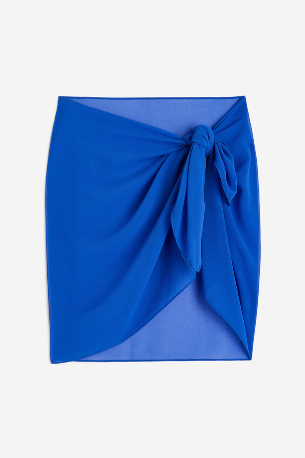 H&M Korte Sarong Helderblauw