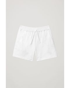 Regular-fit Drawstring Shorts White