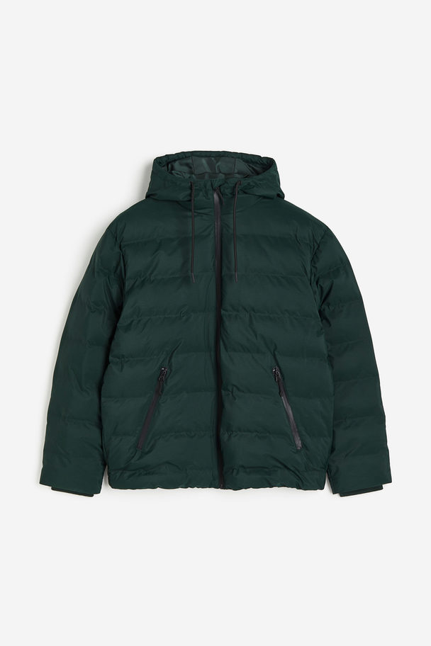 H&M Water-repellent Puffer Jacket Forest Green