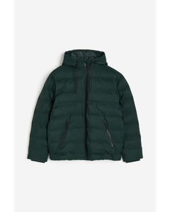 Water-repellent Puffer Jacket Forest Green