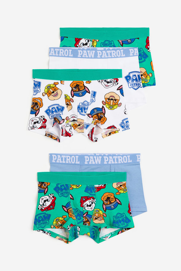 H&M 5-pack Boxer Shorts Green/paw Patrol