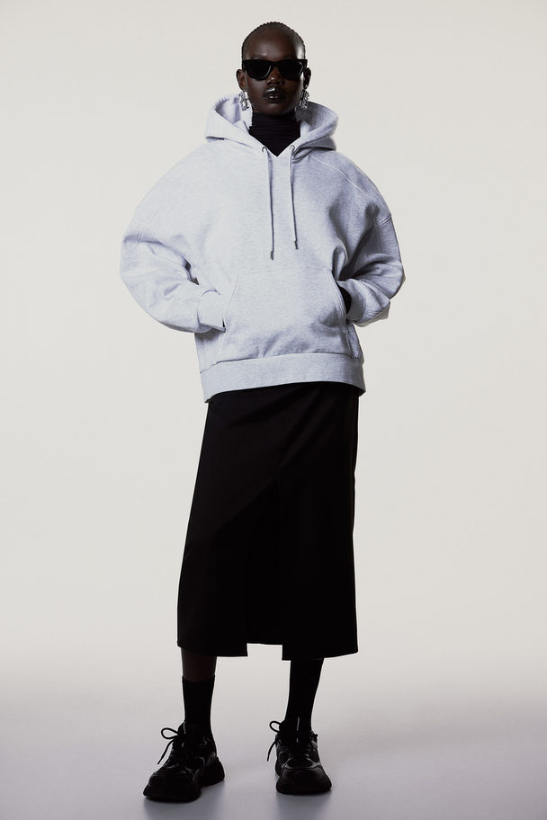 H&M Oversized Hoodie Hellgraumeliert