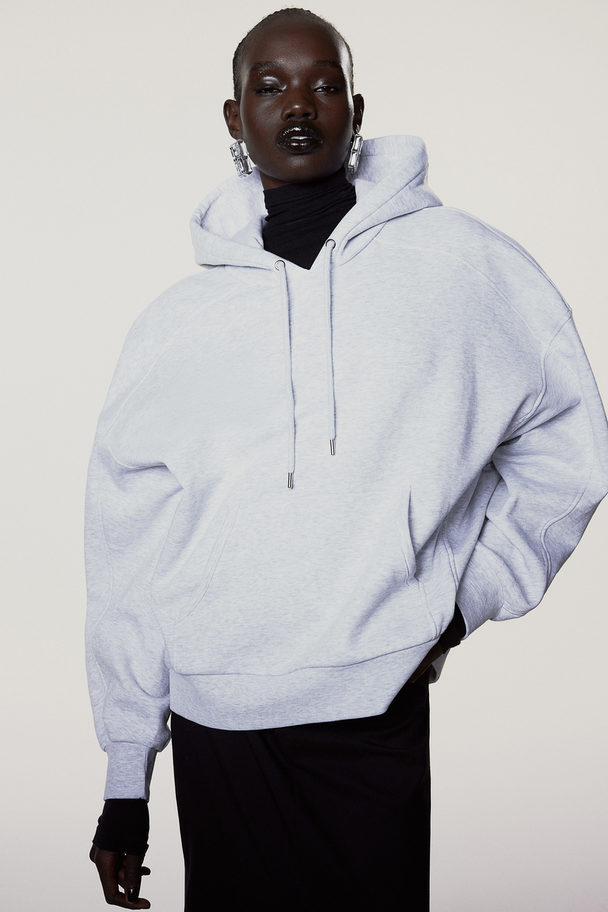 H&M Oversized Hoodie Hellgraumeliert