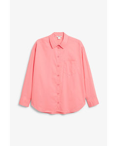Flower Button Shirt Pink