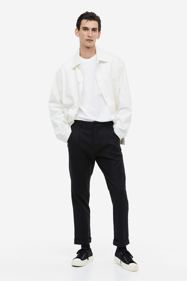 H&M Pantalon Van Twill - Regular Fit Zwart