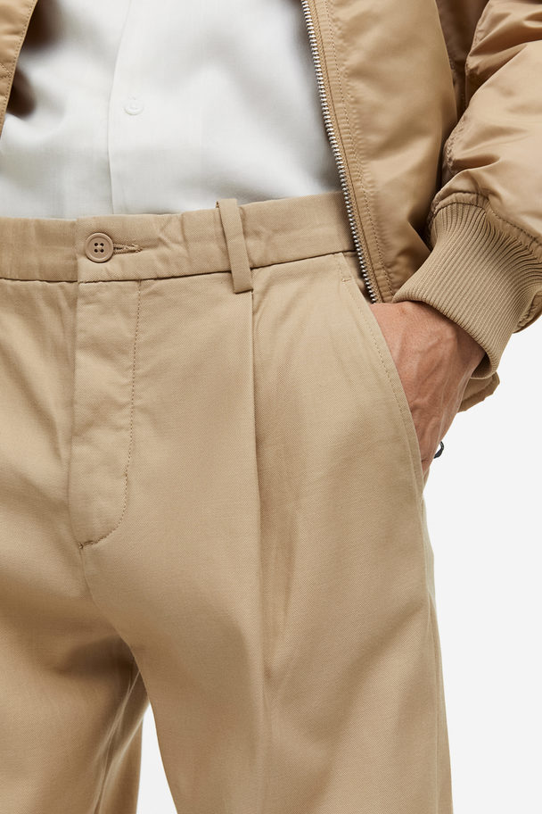 H&M Pantalon Van Twill - Regular Fit Beige