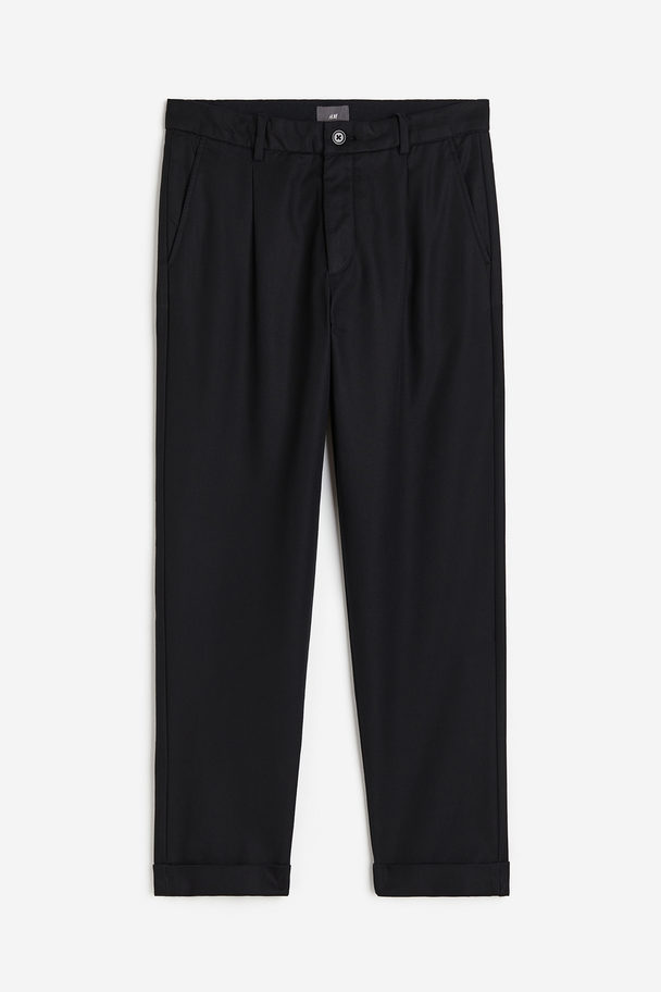 H&M Pantalon Van Twill - Regular Fit Zwart