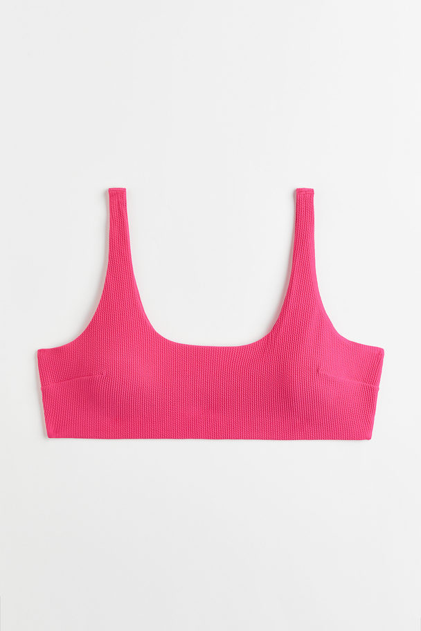 H&M H&m+ Padded Bikini Top Bright Pink
