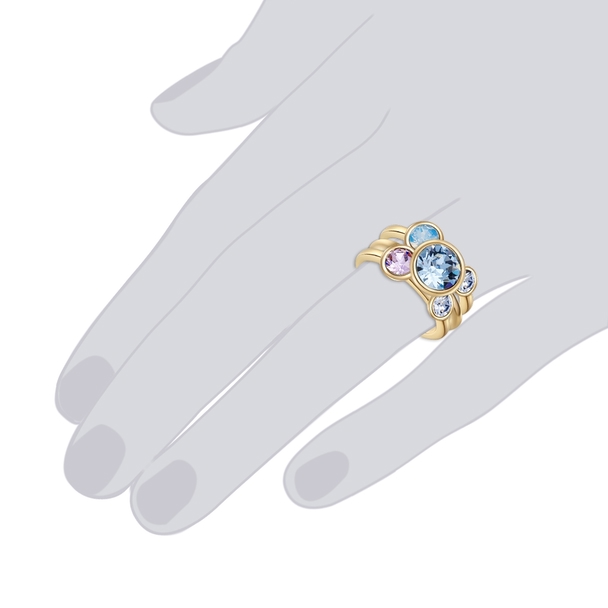 Tassioni Saint Francis Crystals Damer Ring
