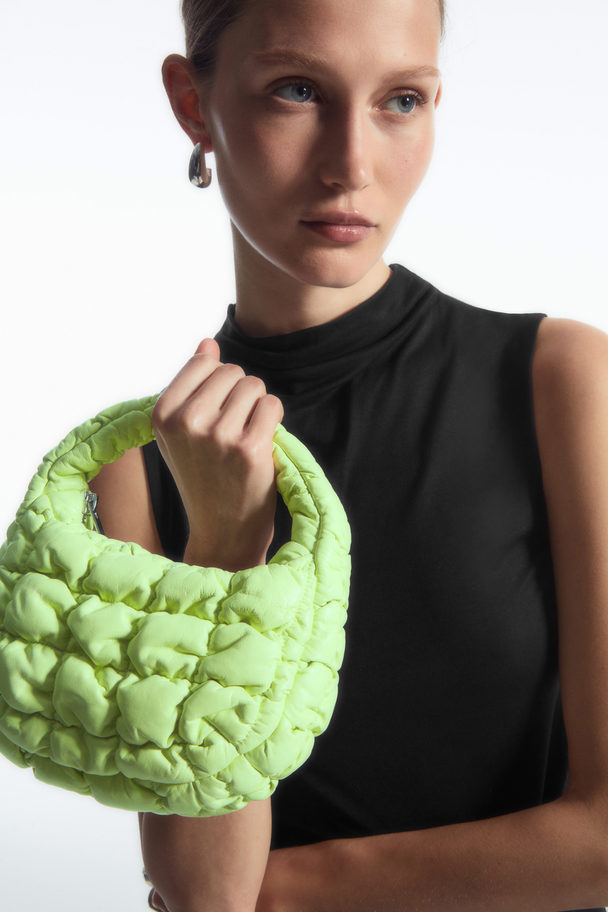 COS Quilted Micro Bag - Leather Lime