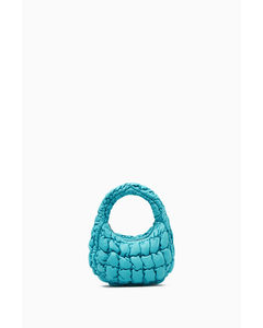 Quilted Micro Bag - Leather Turquoise