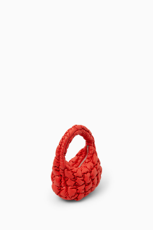 COS Quilted Micro Bag - Leather Red