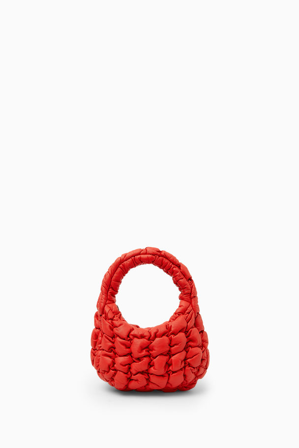 COS GESTEPPTE MINI-TASCHE - LEDER Rot