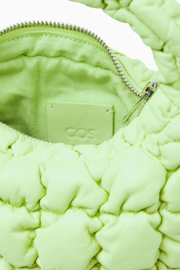 COS Quilted Micro Bag - Leather Lime