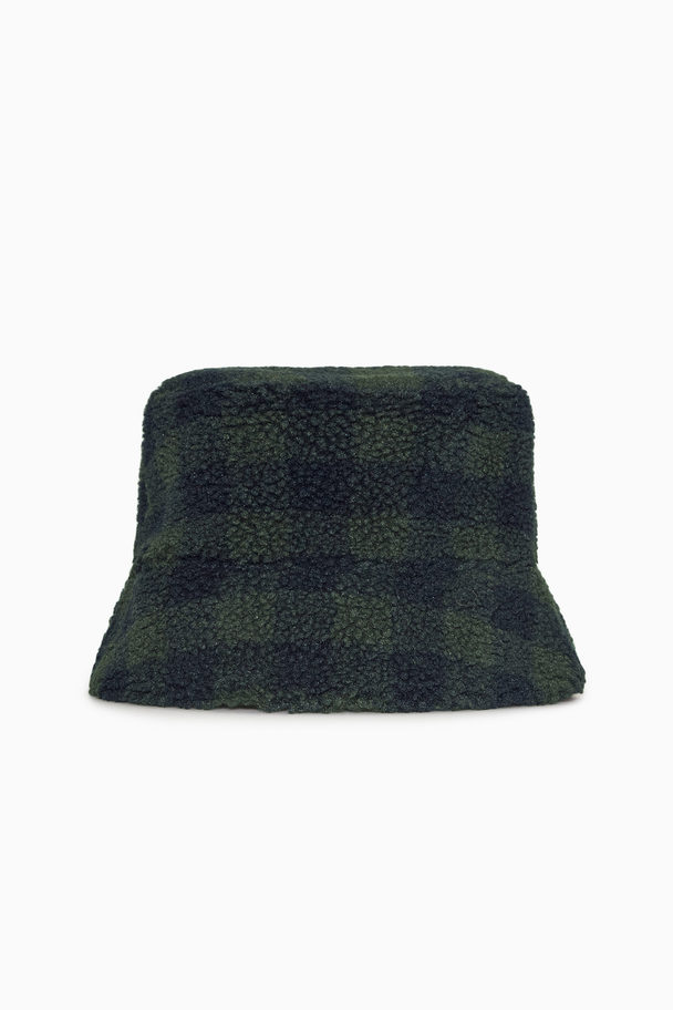 COS Teddy Bucket Hat Navy / Green