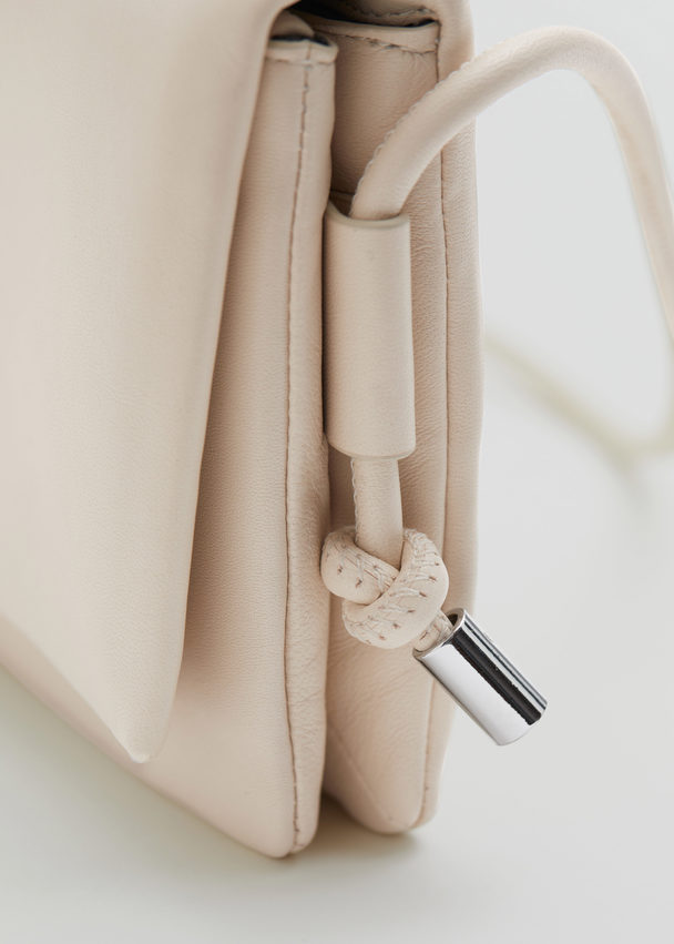 & Other Stories Leather Crossbody Bag Cream