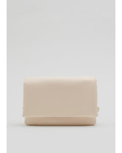 Leather Crossbody Bag Cream