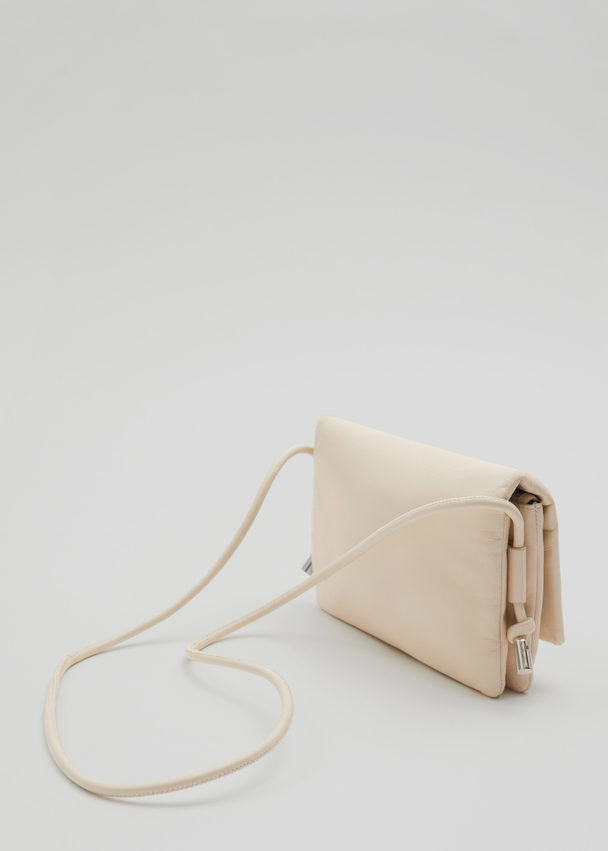 & Other Stories Leather Crossbody Bag Cream