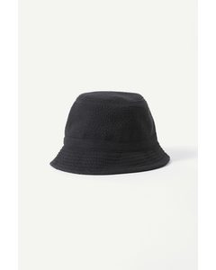 Bucket Hat aus Fleece Beta Schwarz