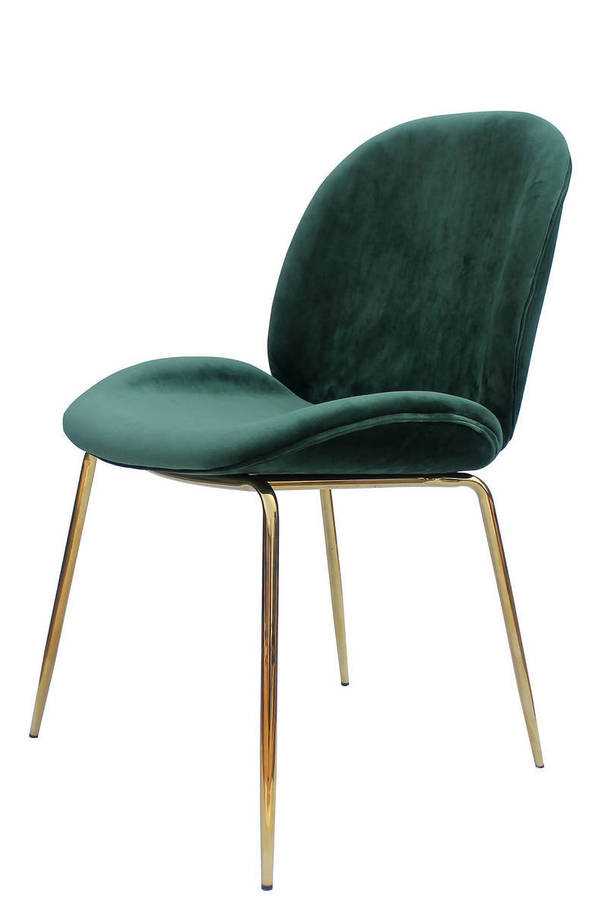 360Living Chair Charlize 110 2er-set Green / Brass